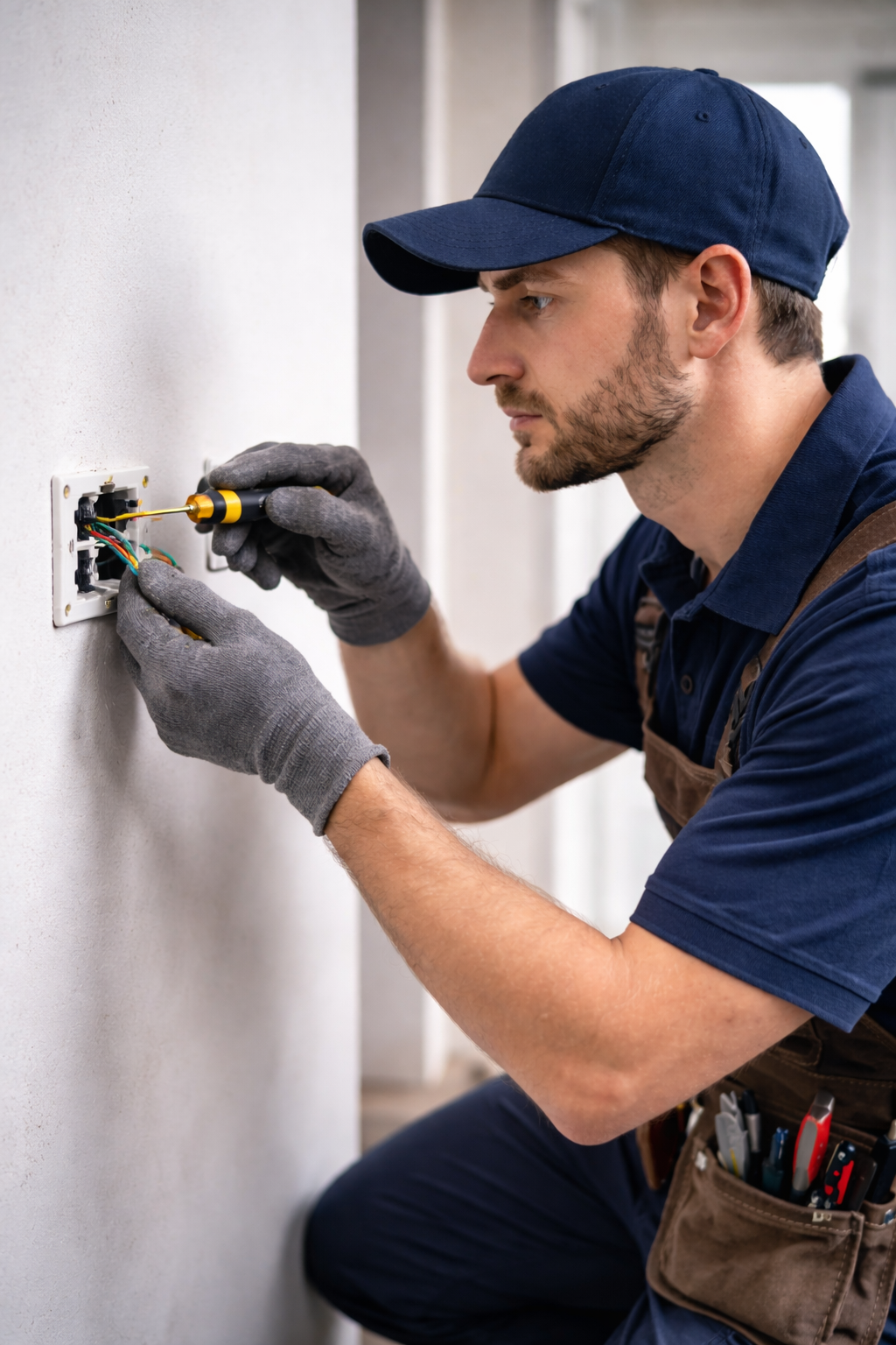 Électricien en intervention
