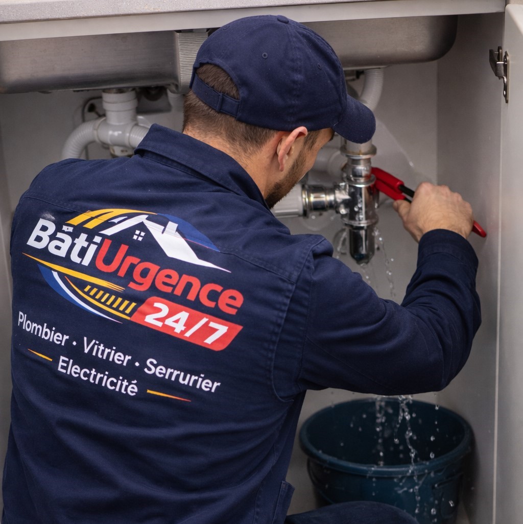 Dépannage plomberie BatiUrgence : fuite d’eau, débouchage, WC et chauffe-eau — intervention 24/7
